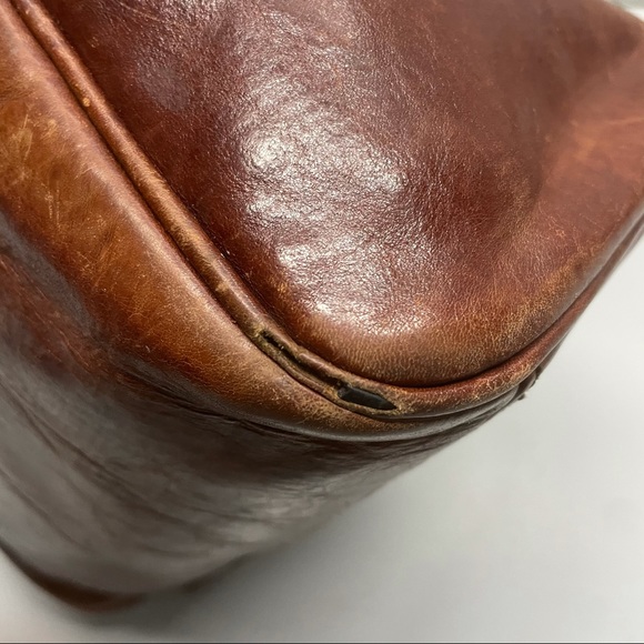 The Bridge Brown Leather Barrel Shape Daily Bag - Picture 5 of 5